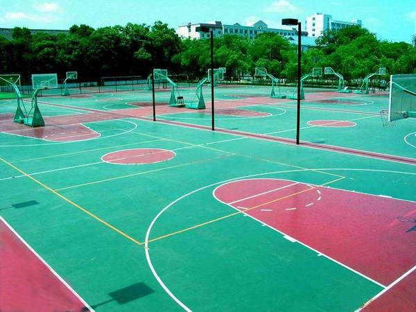 尊龙凯时人生就是博硅PU地面球场篮球场地面材料硅PU材料厂家(图2)