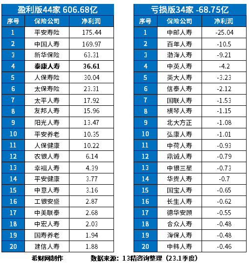 尊龙凯时人生就是博保险公司排名一览表2023盘点2023年十大保险公司排行榜(图5)